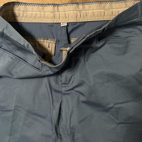 Calvin Klein Men's Sateen Casual Pants Nocturnal‎ Blue 34x31.5” Cotton Office - Picture 4 of 11